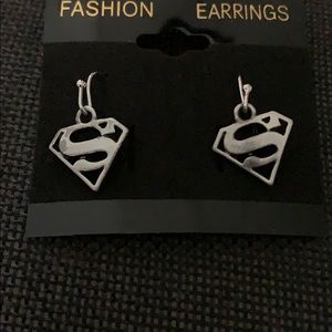 Superman logo earrings